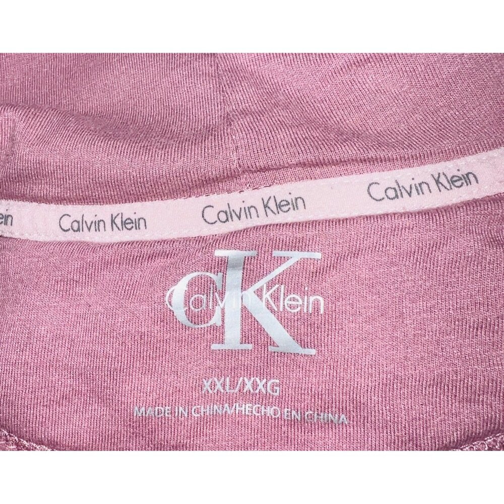 Calvin Klein Mauve Hoodie Sweatshirt XX-Large Cotton/Polyester Blend - Picture 3 of 4
